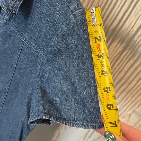 Vintage Style & Co. Petite Button-Down Short Denim Dress Size 10P - Picture 4 of 8